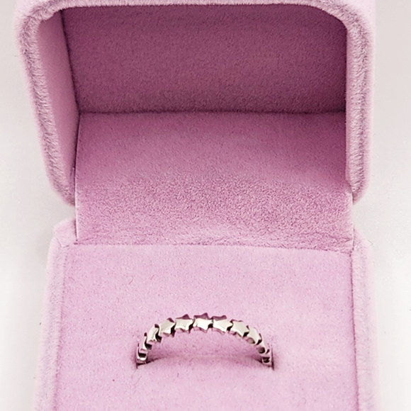 Silver Star Shaped Stacking Ring - Picture 4 of 9